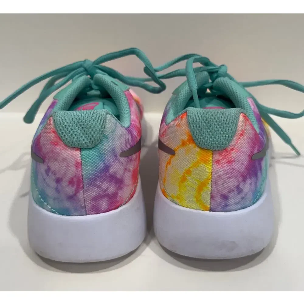 NIKE Tanjun Sneakers Tie Dye Print Tropical Twist / Metallic Silver Size 5.5 - Picture 5 of 7
